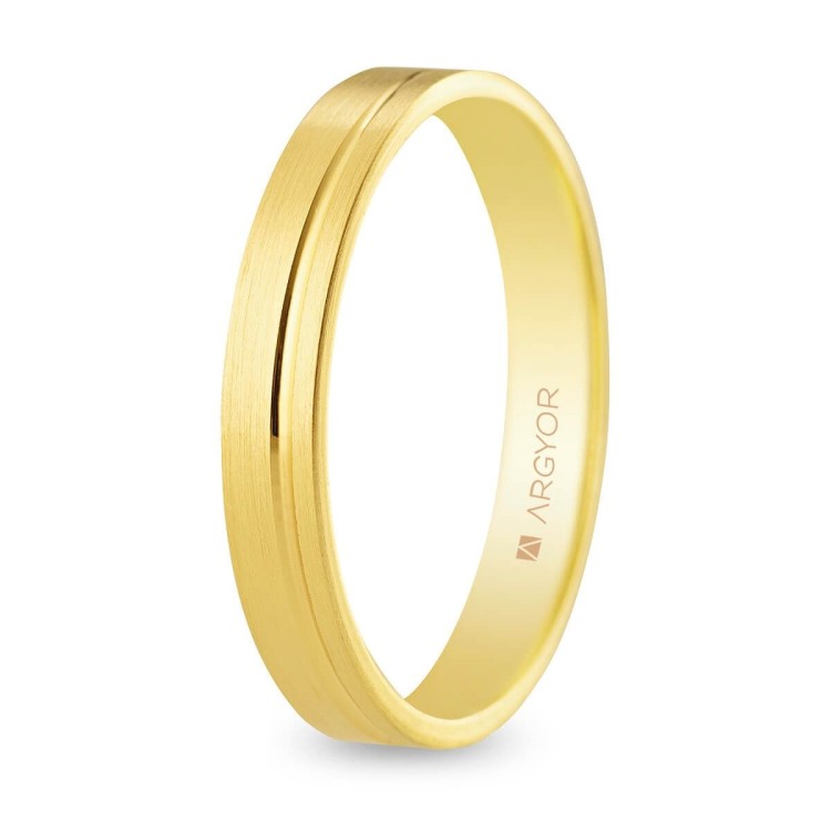 ALIANZA DE BODA ORO PLANA 3,5 MM
