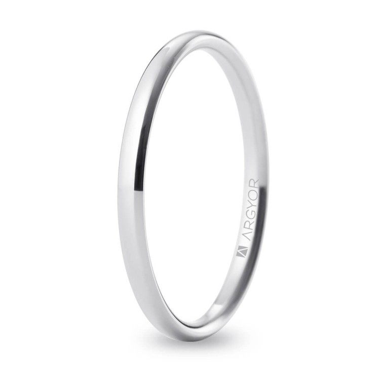 ALIANZA ORO BLANCO CONFORT 2 MM