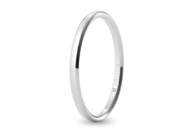 ALIANZA ORO BLANCO CONFORT 2 MM