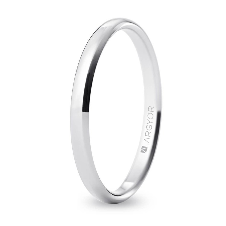 ALIANZA ORO BLANCO CONFORT 2,5 MM