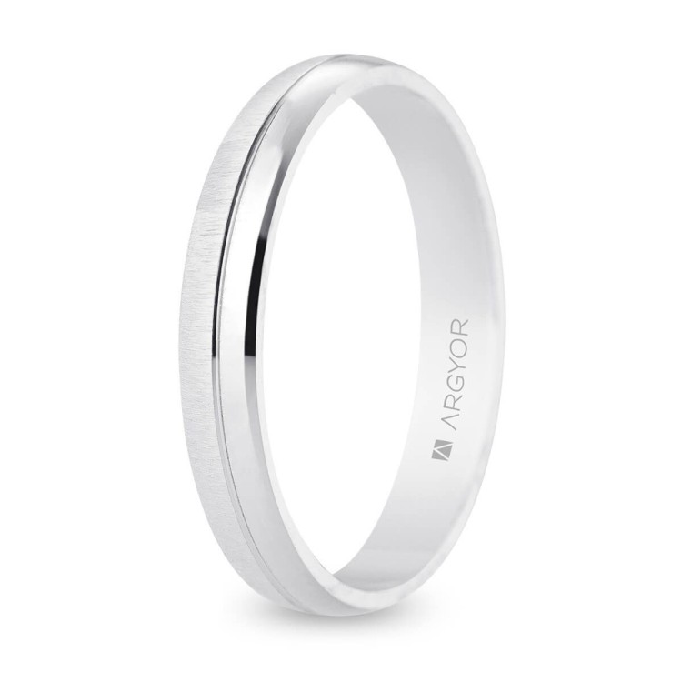 ALIANZA DE BODA ORO BLANCO 3,5 MM