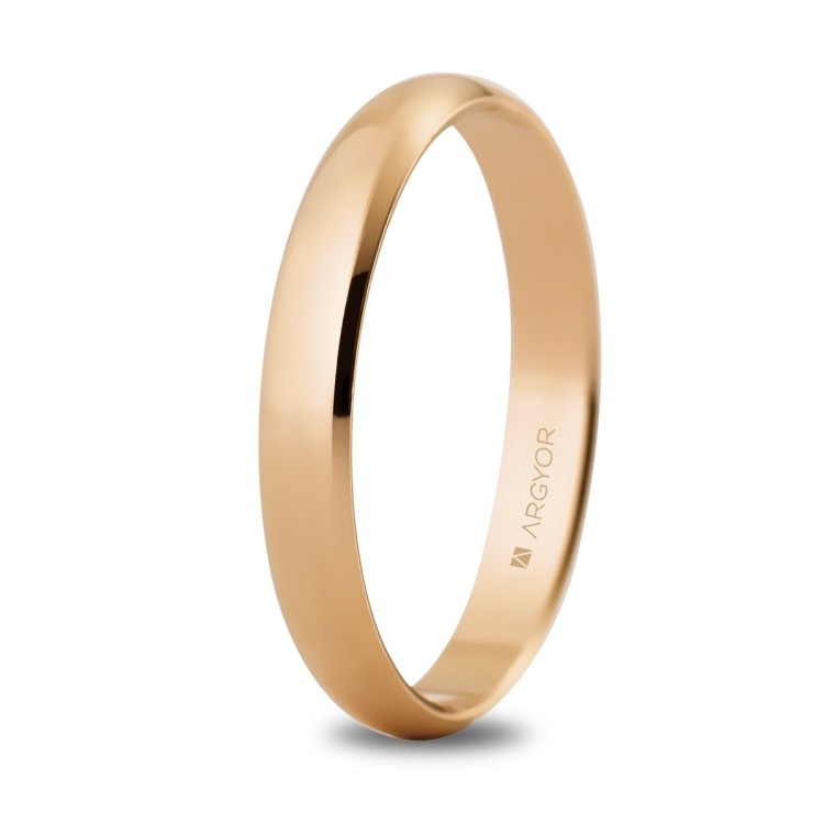ALIANZA CLÁSICA DE ORO ROSA 3 MM
