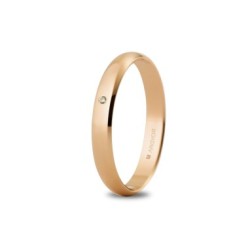 ALIANZA ORO ROSA CON DIAMANTE 3 MM