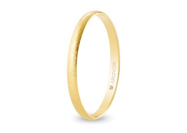 ALIANZA DE ORO MEDIA CAÑA ACABADO HIELO 2 MM
