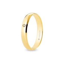 ALIANZA DE BODA ORO Y DIAMANTE 3,5 MM