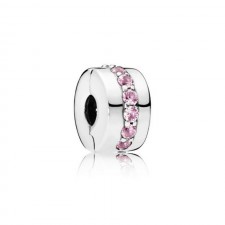 Charm de Clip Filas Brillantes Rosa