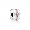 Charm de Clip Filas Brillantes Rosa